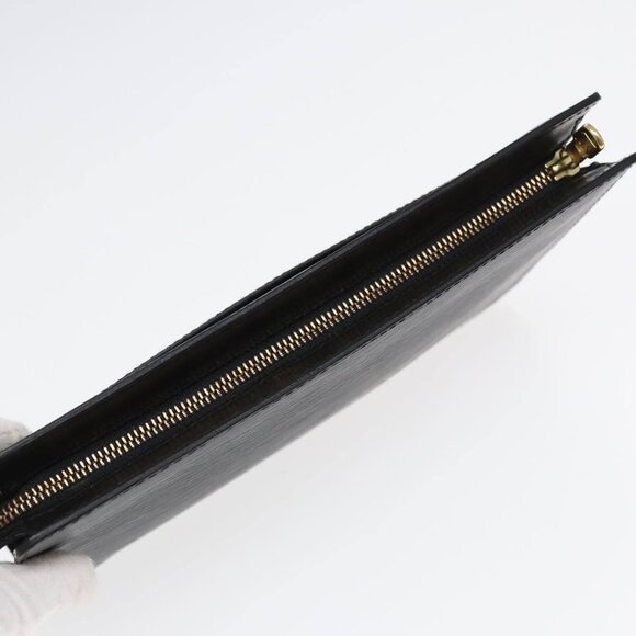 LOUIS VUITTON Epi Pochette Homme Clutch Bag Black Noir - Picture 11 of 16